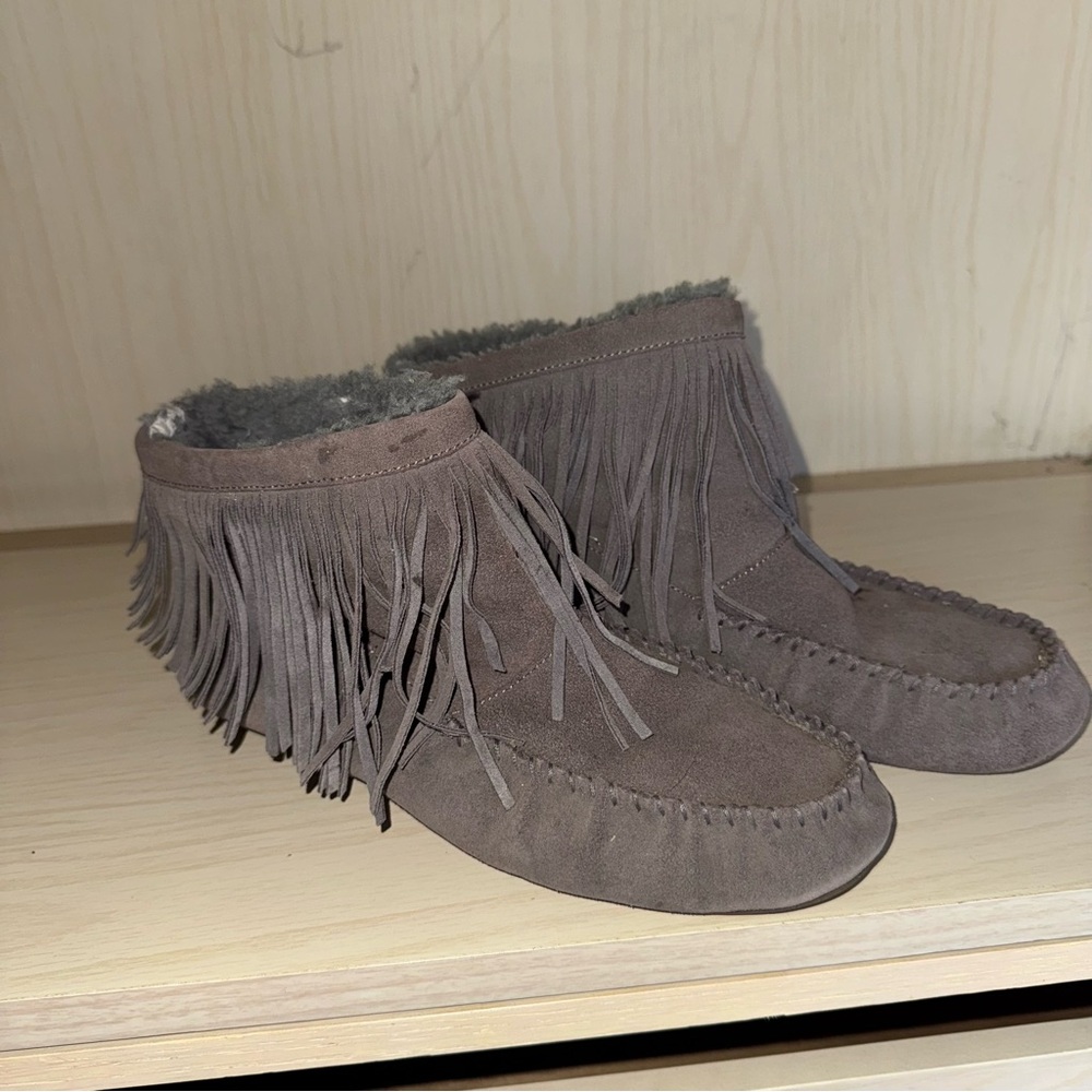 Emu Australia Fringe Moccasin Slippers